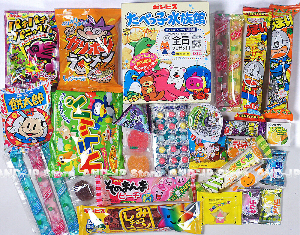 Japanese Snacks Foods Assortment 30pcs Set Dagashi Okashi Candy Mochi / Ap2a