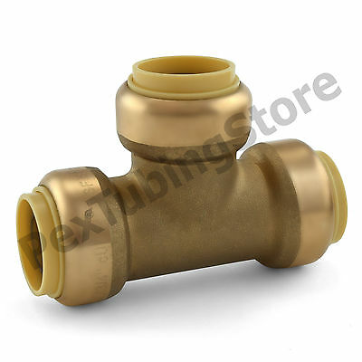 10 Push to Connect Lead-Free Brass Ball Valves 1/2" Sharkbite Style Push-Fit 
