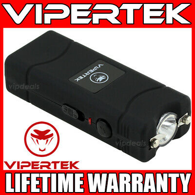 Vipertek Stun Gun Micro Mini Black Vts-881 390 Bv Rechargeable Led Flashlight