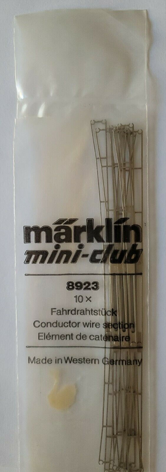 Marklin 8923 Z Gauge 5-7/8" X 7-1/8" Wire Section (pack Of 10)