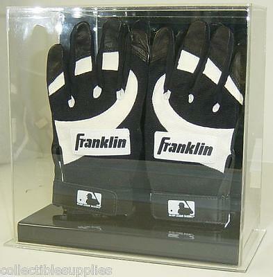 New Double Baseball Batting Gloves Display Case Holder