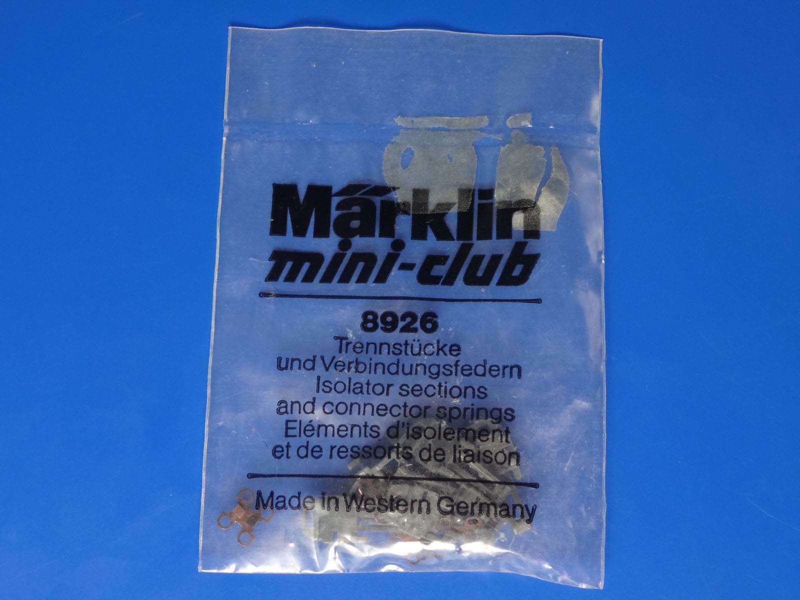 Marklin Z - 8926 - Isolator Sections + Connector Springs - Mini-club // New
