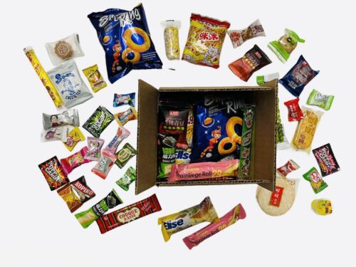 40 Piece Snack Box Asian Japanese Korean Chinese Variety Treat Tester Sample Lot