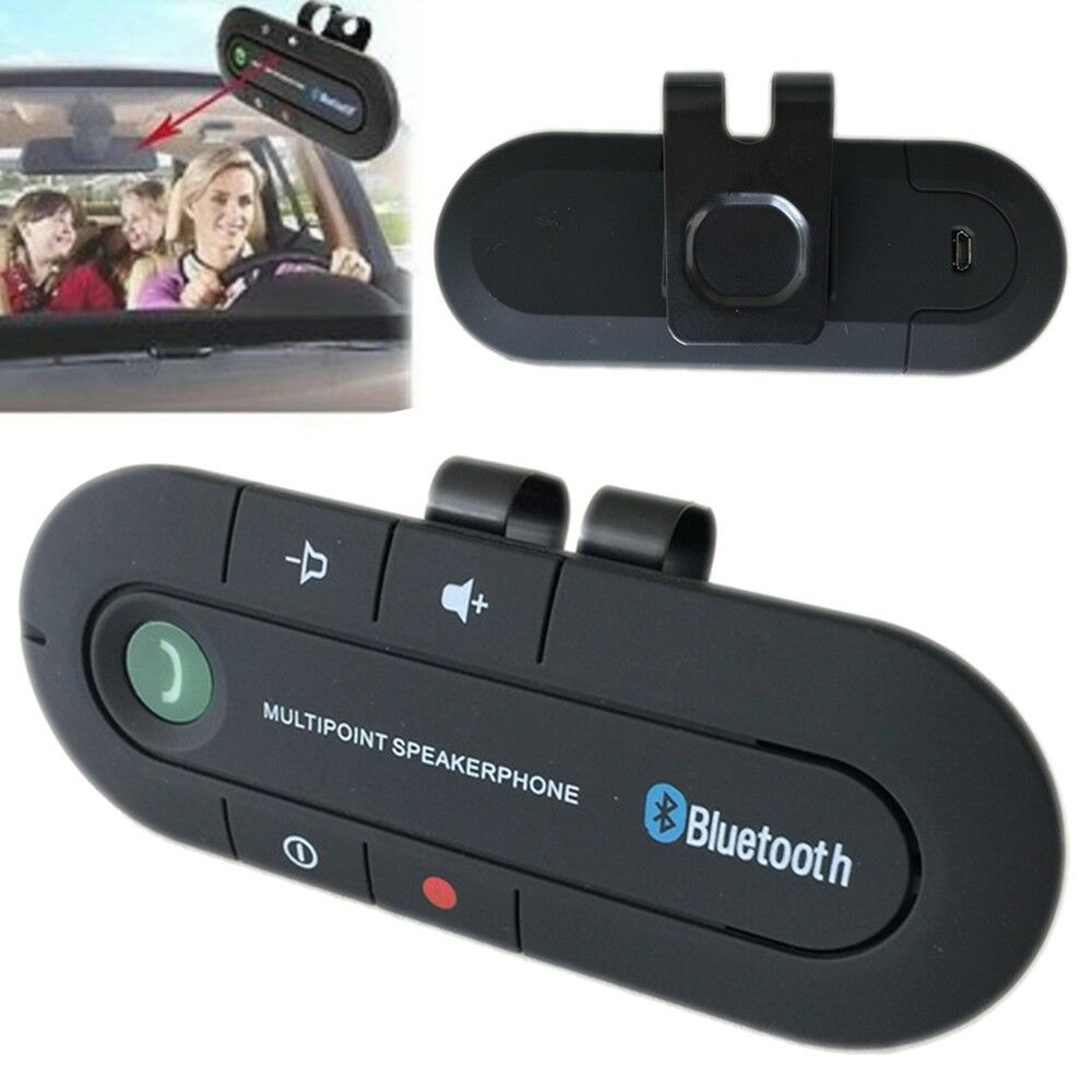 Wireless Bluetooth Hands Free Car Kit Speakerphone Speaker Phone Visor Clip