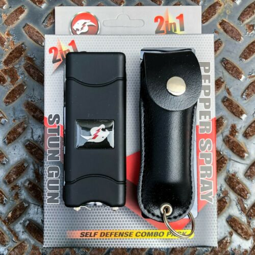 Combo Gift Set Rechargeable Stun Gun+spray With Led Light - Free Taser Holster