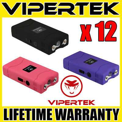 (12) Vipertek Vts-880 Mini Stun Gun 3 Colors Mix - Wholesale Lot