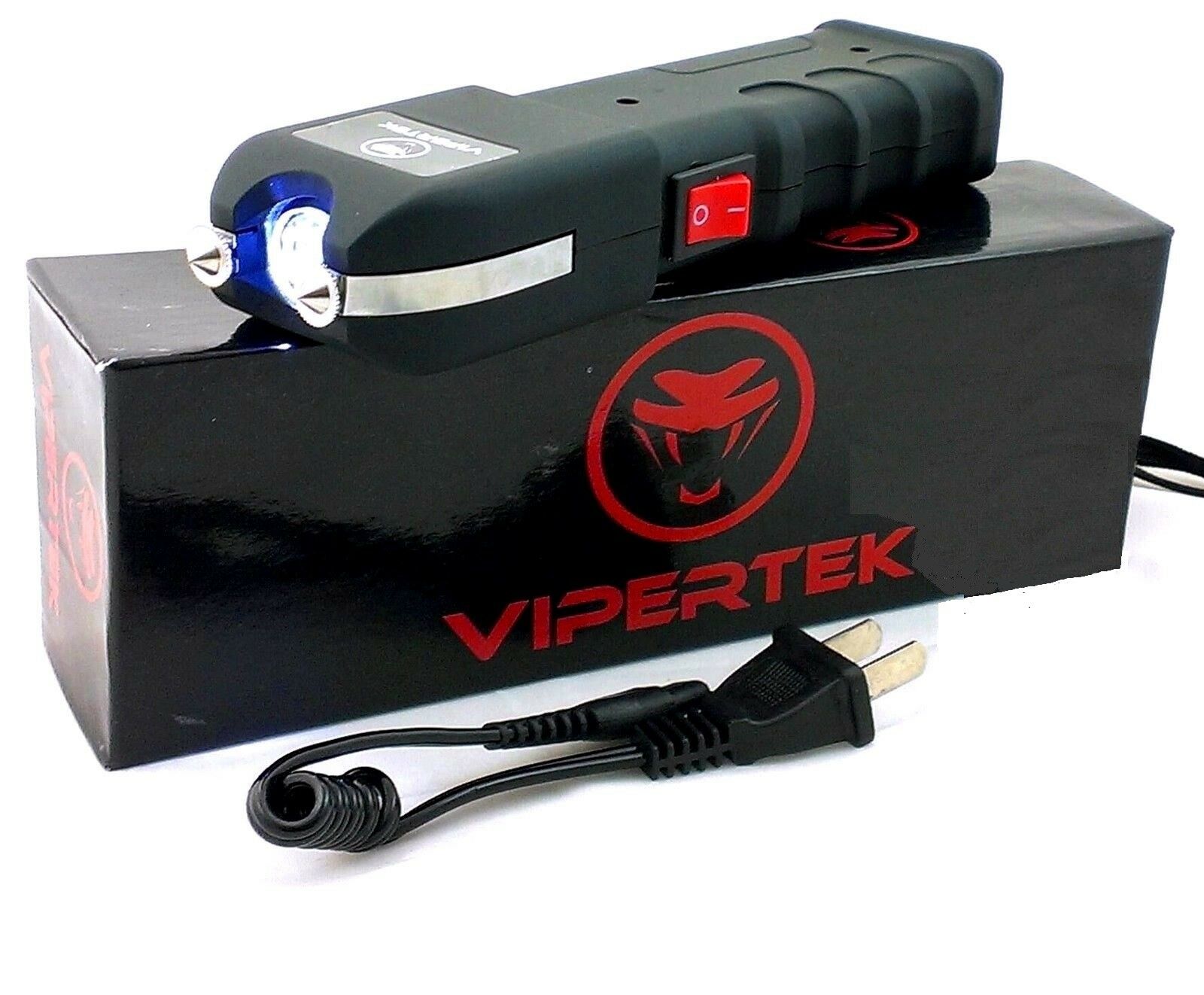 Vipertek Vts-989 - 600 Billion Volt Rechargeable Led Stun Gun W/ Holster Case