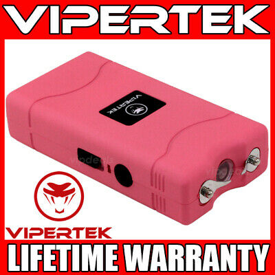 Vipertek Stun Gun Mini Pink Vts-880 335 Bv Rechargeable Led Flashlight