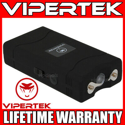 Vipertek Stun Gun Mini Black Vts-880 335 Bv Rechargeable Led Flashlight