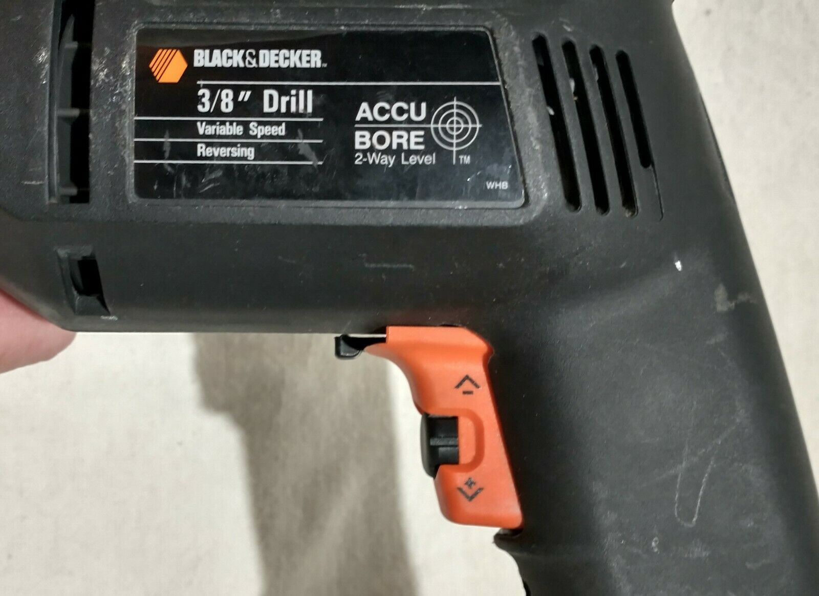 Black & Decker 3/8” Corded Drill Model 7193 w/ drill bits/ no key included