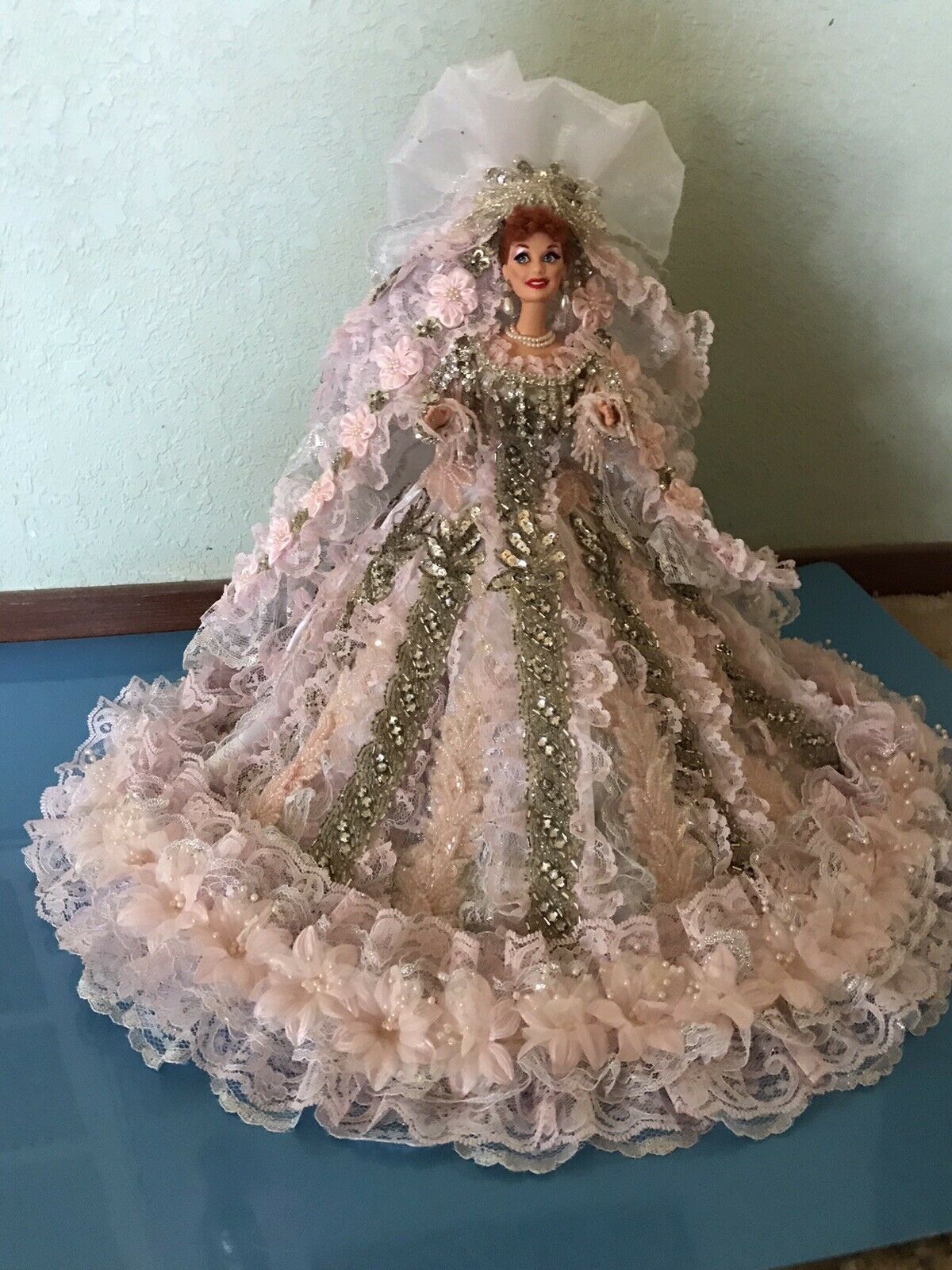 Ooak Lucy Bride Doll : Gorgeous And Very Ornate—with Stand
