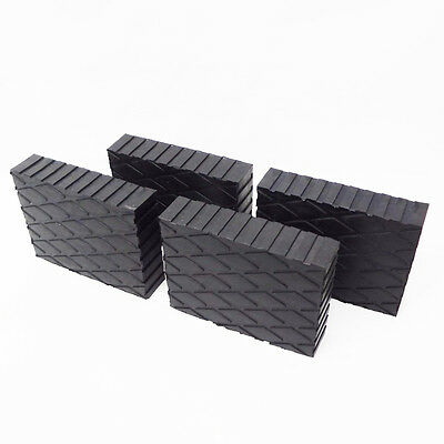 Solid Rubber Lift Block Pad  (6" X 4 3/4" X 1.5")  ( Set Of 4 ) Rubber Spacer